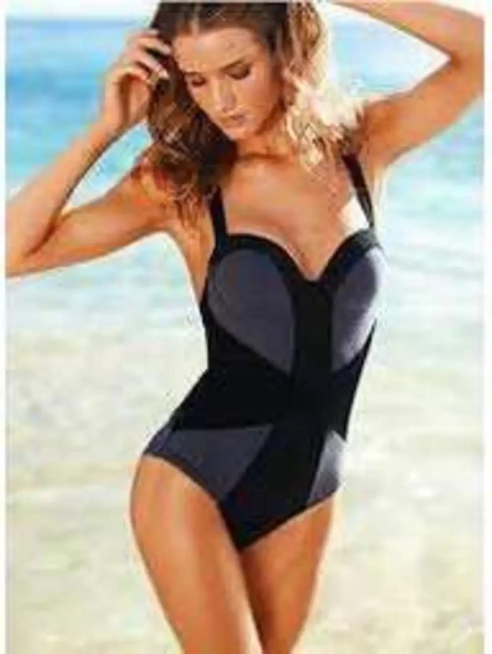 Spanx Shore Thing Shaping One Piece Color Block Swimsuit Size - SIZE 6